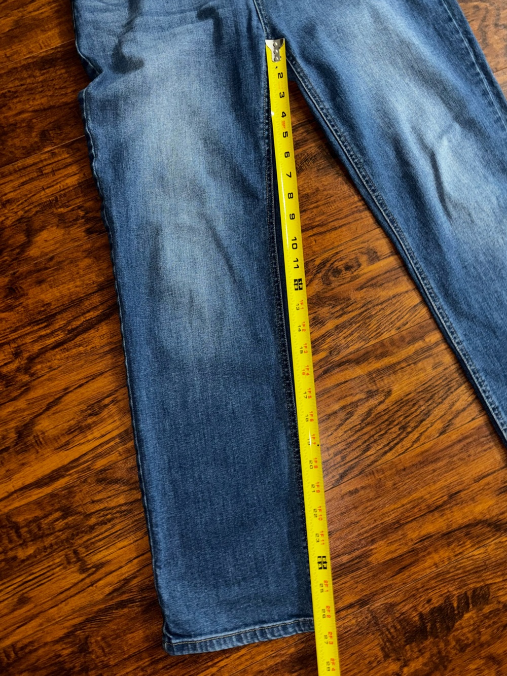Harper Heritage High-Rise Straight-Leg Blue Jeans Stretch Cotton Light Denim - Picture 2 of 7